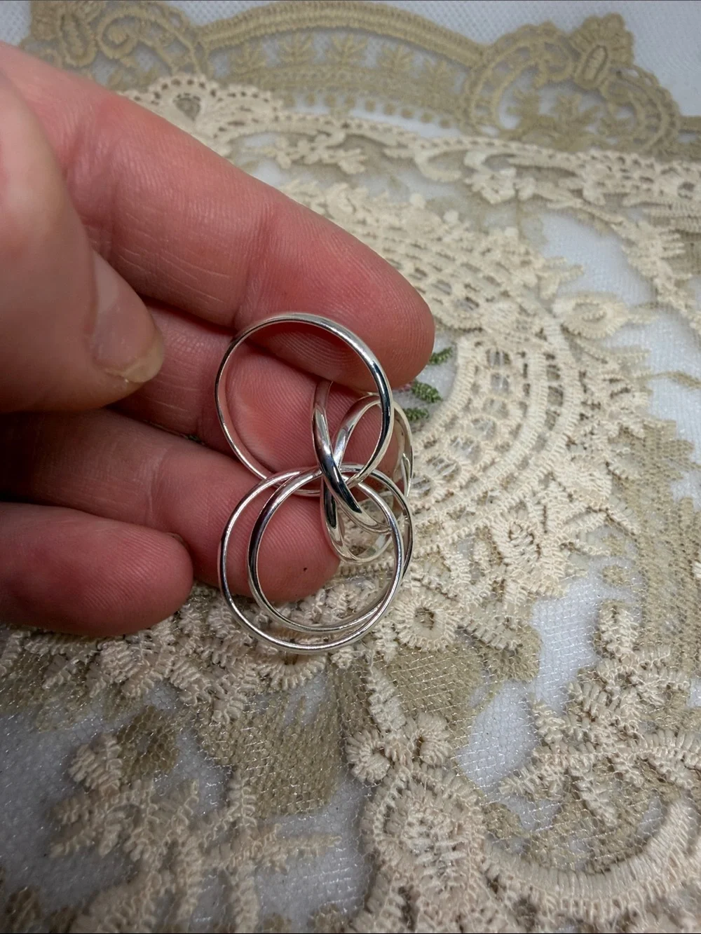 925 Sterling Silver sleek modern